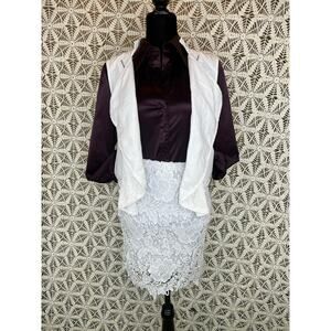 Charlotte Russe White Lace Pencil Skirt